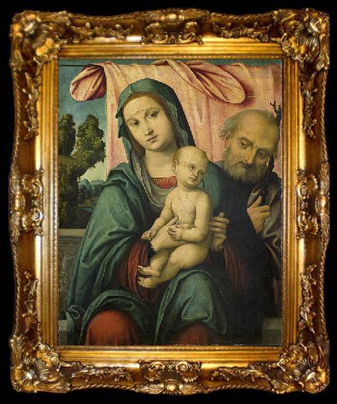 framed  Lorenzo Costa The Holy Family, ta009-2